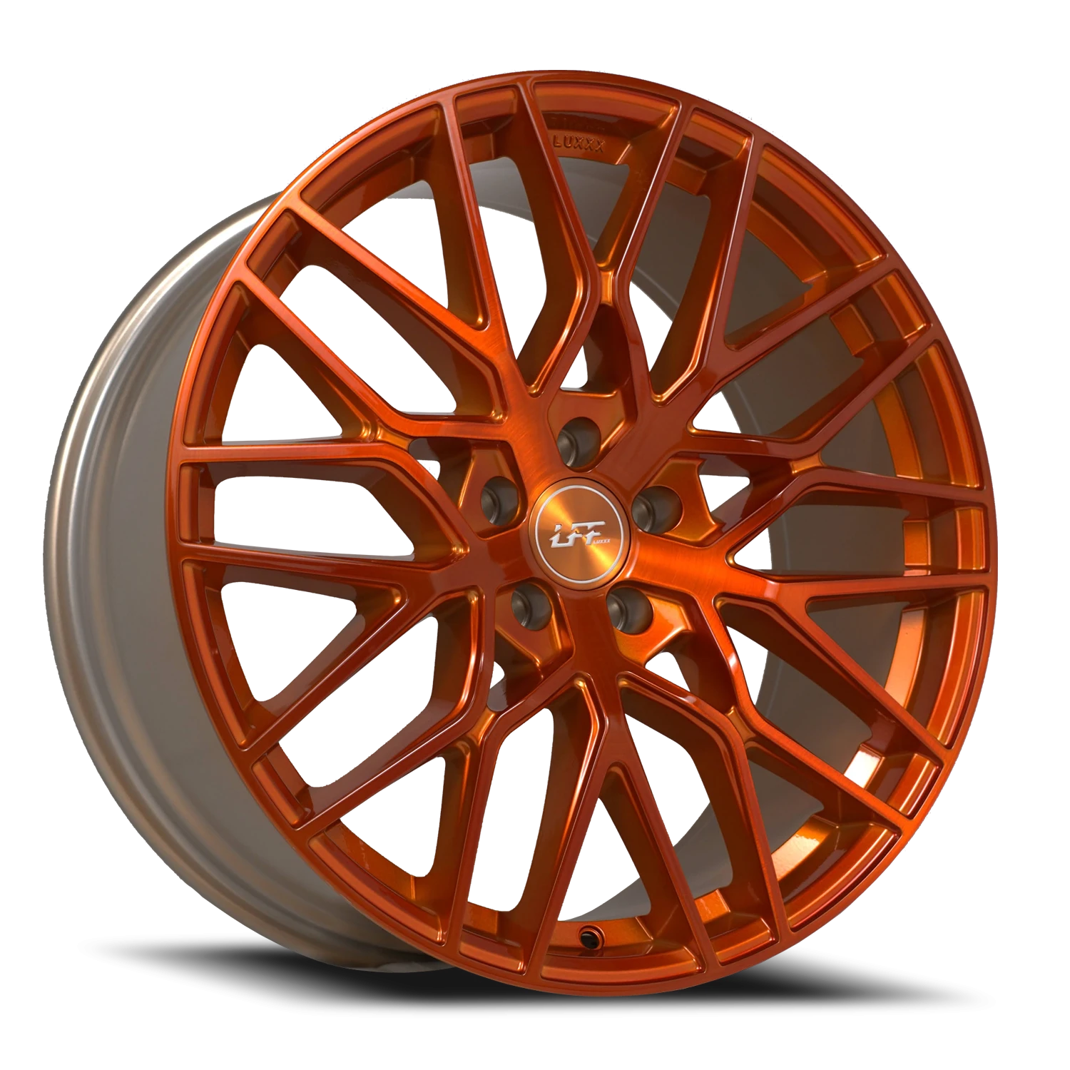 LFF-01 PISTA 20X10.5 5X112 +38 66.6 Full Brushed Sunset Orange LSJP2