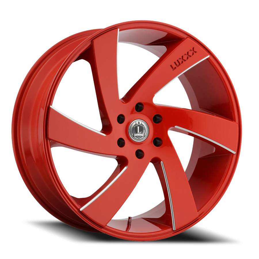 LUX10 22X9.5 5X115 +15 74.1 Red Milled