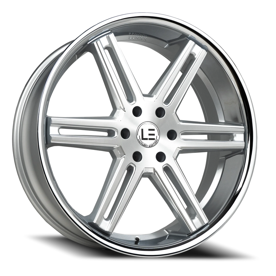 LUXLE12 SSL 24X9.5 6X139.7 +30 78.1 Brushed Face Milled Stainless Steel Lip