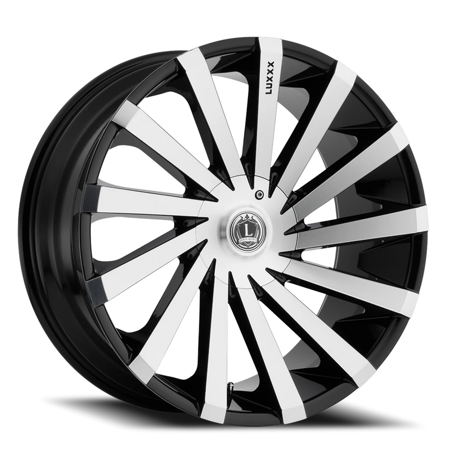 LUX13V 18X8.5 5110/114.3 +35 73.1 Gloss Black Machined Face