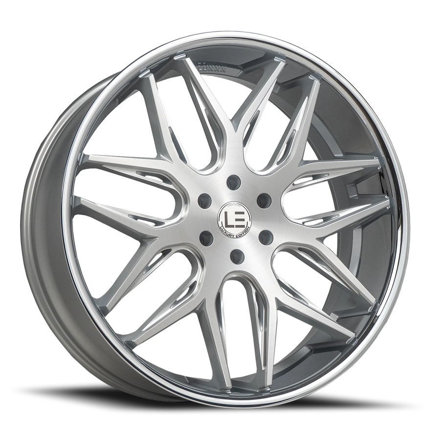 LUXLE14 SSL 24X9.5 6X135 +30 87.1 Brushed Face Milled Stainless Steel Lip