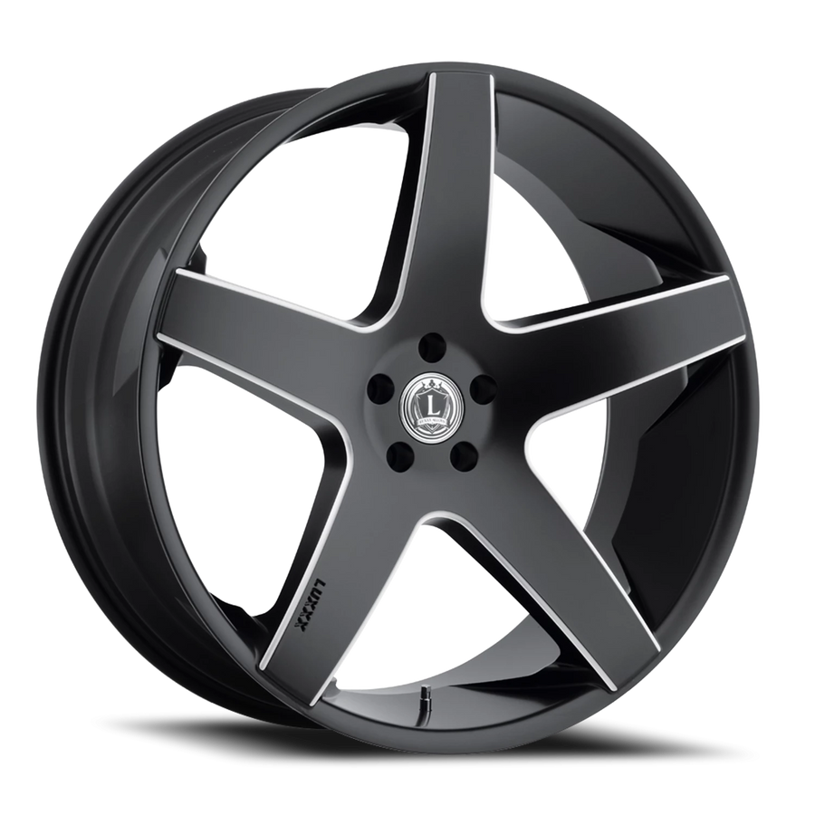 LUX15 22X9.5 5X115 +15 73.1 Satin Black Milled