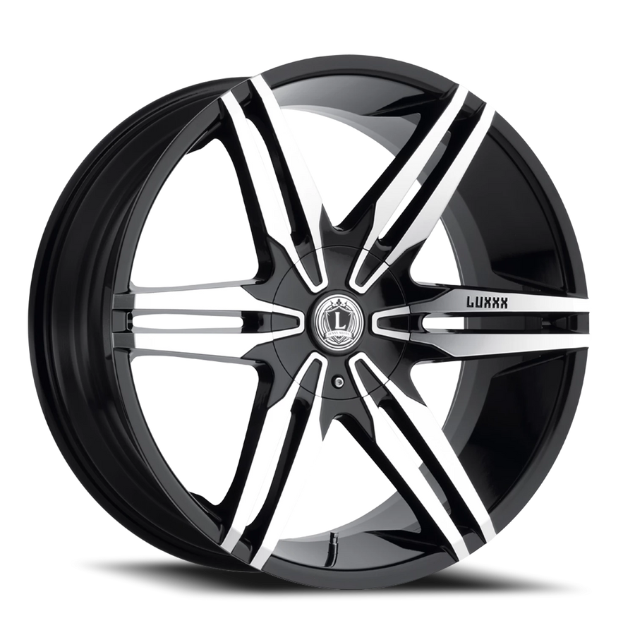 LUX16 20X8.5 5114.3/120 +30 73.1 Gloss Black Machined Face