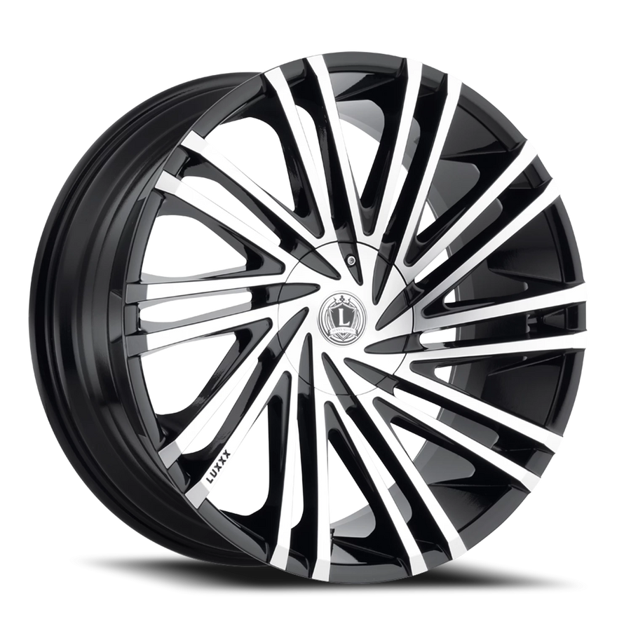 LUX17 20X8.5 5114.3/110 +35 74.1 Gloss Black Machine Face