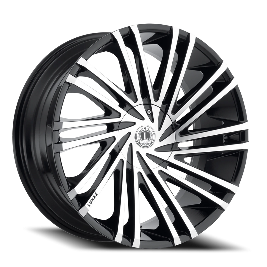 LUX17V 18X8.5 5110/114.3 +35 73.1 Gloss Black Machined Face