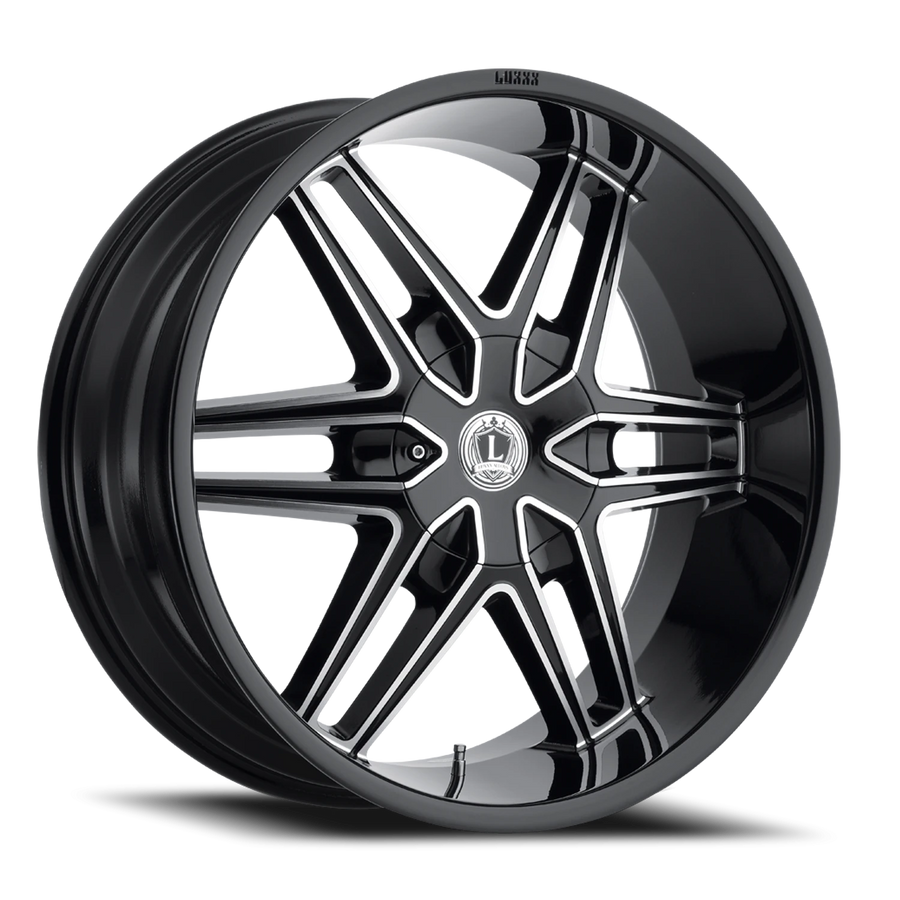 LUX18 24X9.5 6135/139.7 +30 87.1 Gloss Black Machined Face