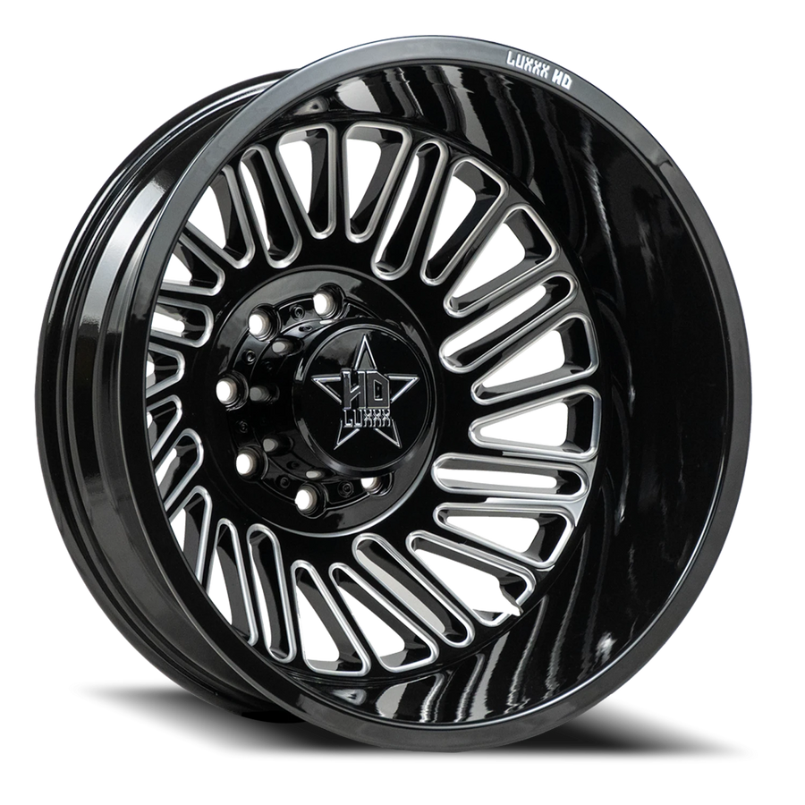 DUALLY HD19 20X8.25 8X165 -192 121.3 Gloss Black Milled (Rear)