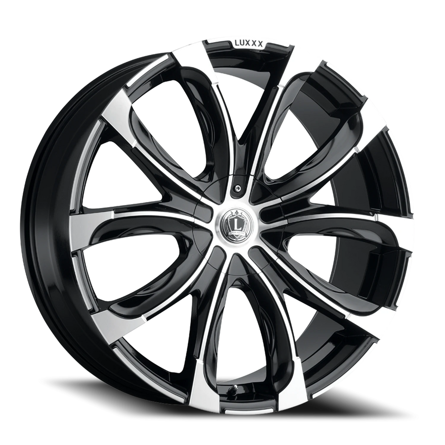 LUX24 20X8.5 5114.3/110 +30 73.1 Gloss Black Machined Face