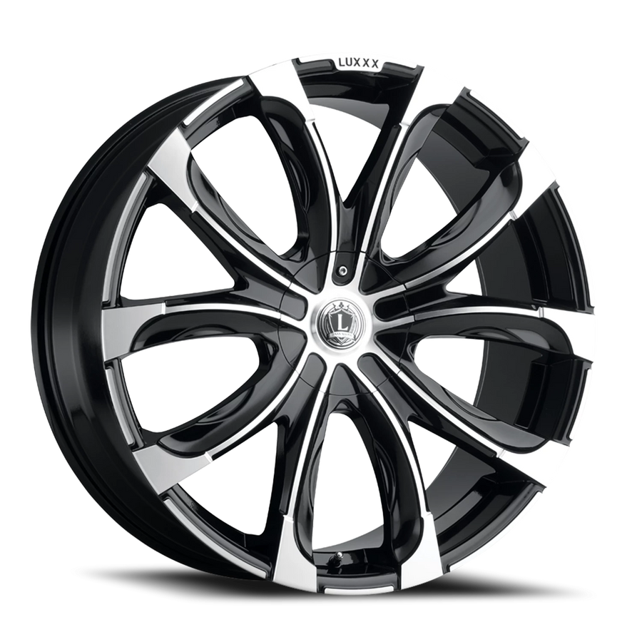 LUX24V 22X9.5 5114.3/120 +33 73.1 Gloss Black Machined Face