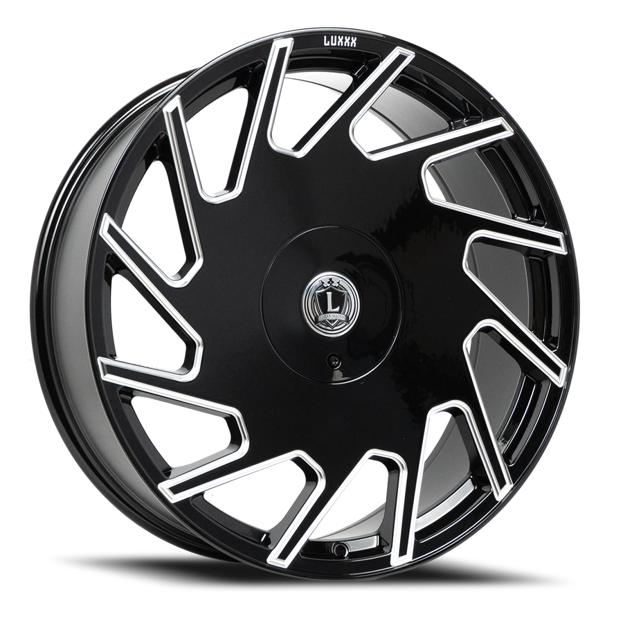 LUX25 20X8.5 5115/120 +15 73.1 Gloss Black Milled