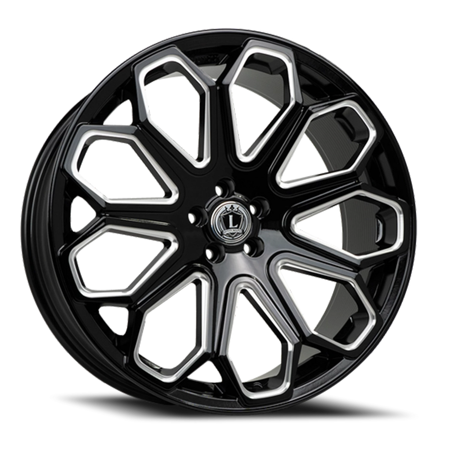 LUX29 20X8.5 5X115 +15 73.1 Gloss Black Milled