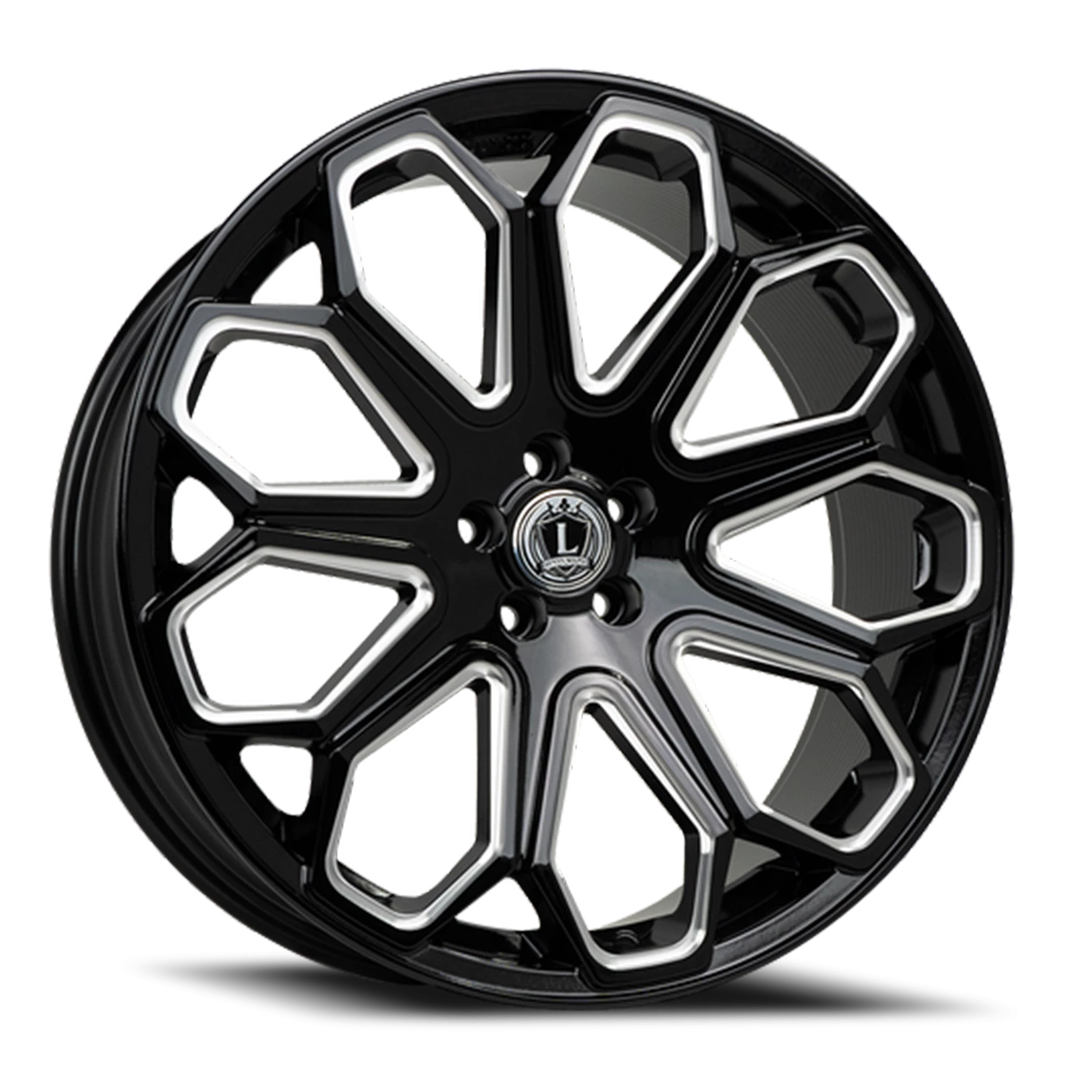 LUX29 20X8.5 5X120 +31 73.1 Gloss Black Milled