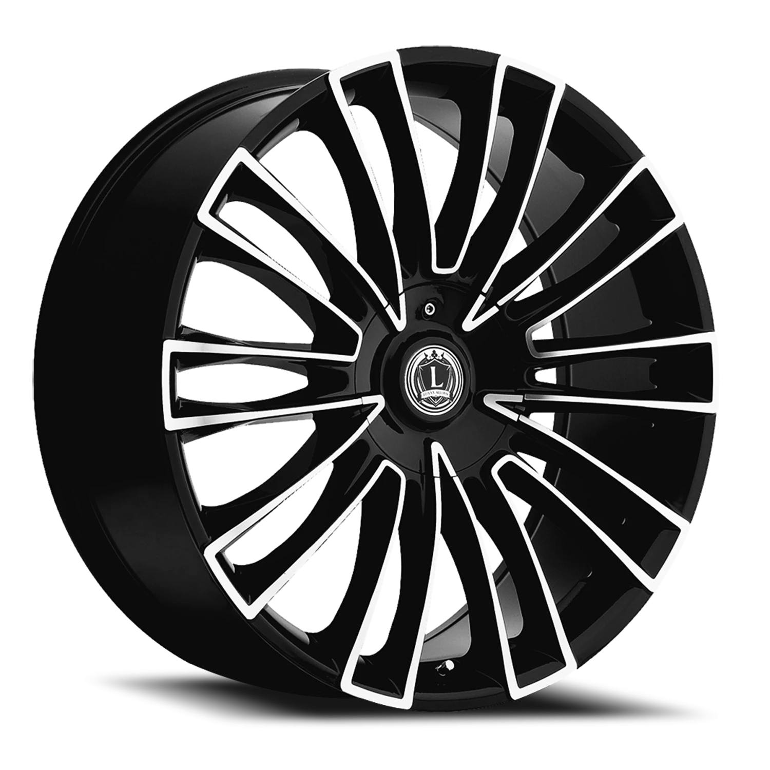 LUX3 24X9.5 6135/139.7 +30 87.1 Gloss Black Machined Face