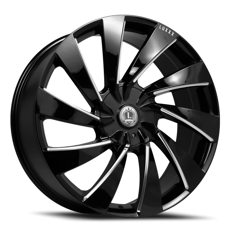 LUX30 18X8.5 5108/112 +30 66.6 Gloss Black Milled
