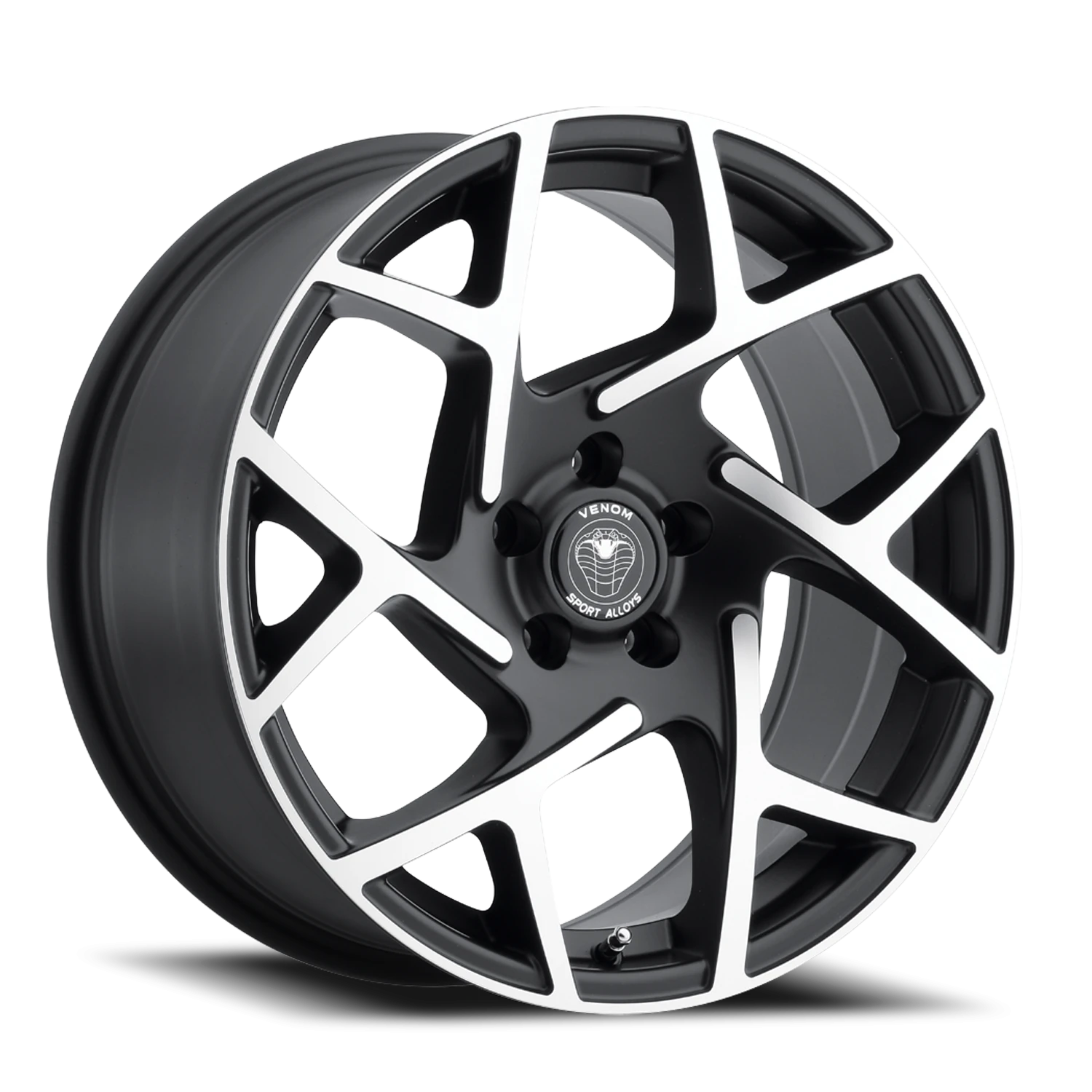 VENOM31 17X8 5X114.3 +31 73.1 Satin Black Machined Face