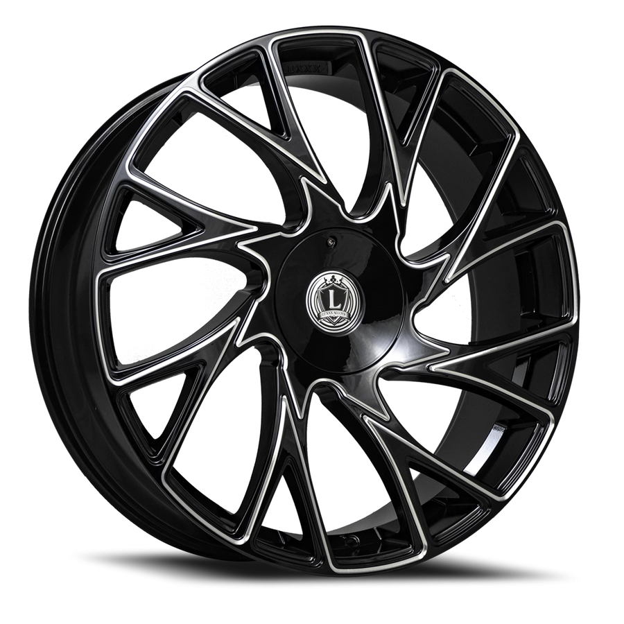 LUX32 20X8.5 5112/114.3 +30 73.1 Gloss Black Milled