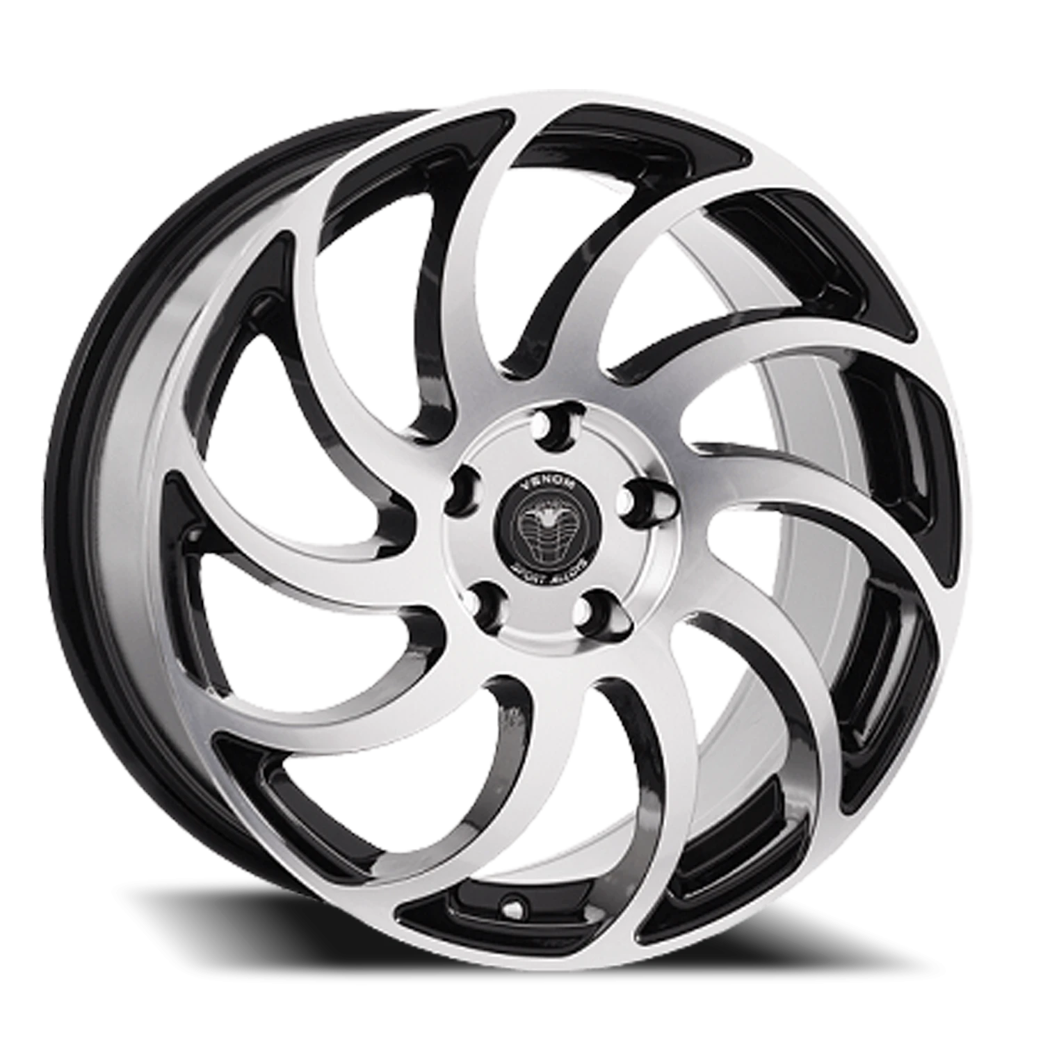 VENOM32 18X8.5 5X112 +31 73.1 Gloss Black Machined Face