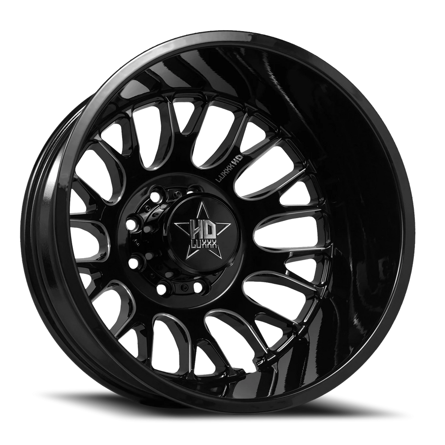 DUALLY HD34 20X8.25 8X200 -192 142 Gloss Black Milled (Rear)