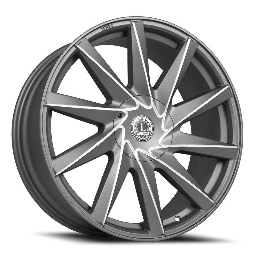 LUX35 20X8.5 5108/112 +30 66.6 Matte Gunmetal Milled