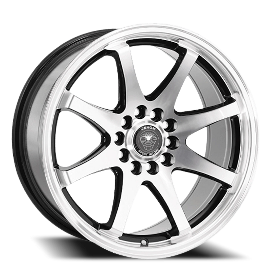 VENOM35 17X8 5112/114.3 +31 73.1 Gloss Black Machined Face