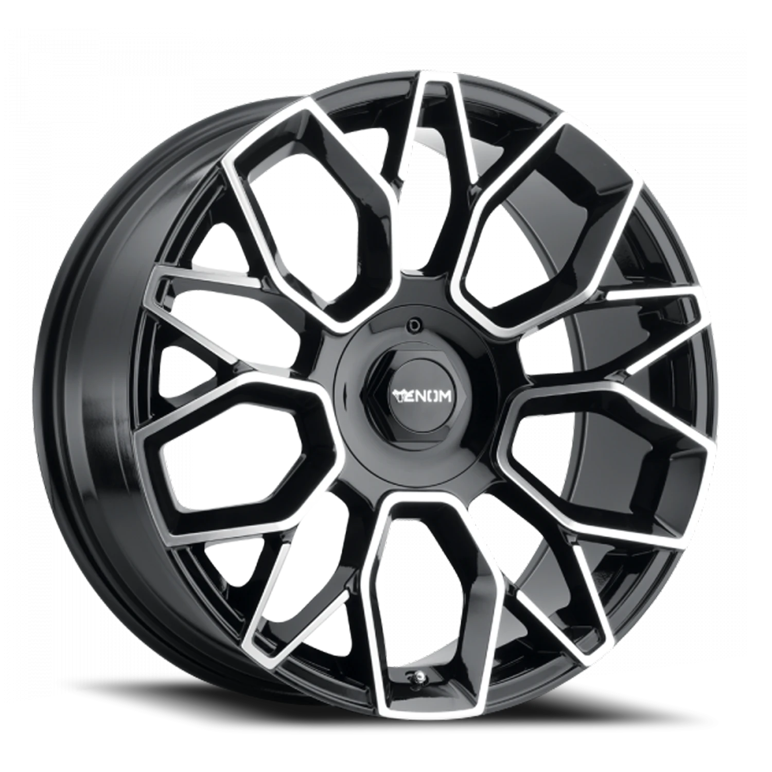 VENOM36 20X8.5 5112/114 +30 73.1 Gloss Black Machined Face