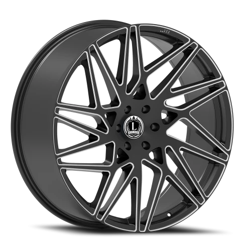 LUX38 22X9 6X139.7 +27 78.1 Gloss Black Milled