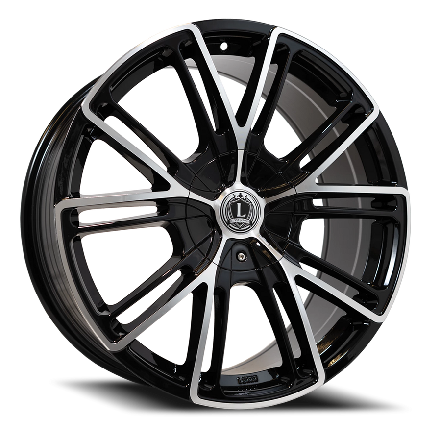LUX39 20X8.5 5115/127 +31 78.1 Gloss Black Machined Face