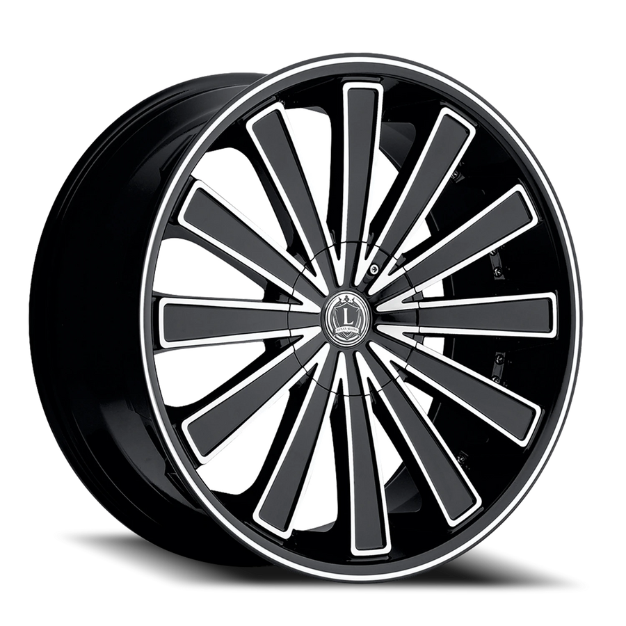 LUX4 24X9.5 5127/139.7 +15 78.1 Gloss Black Machined Face