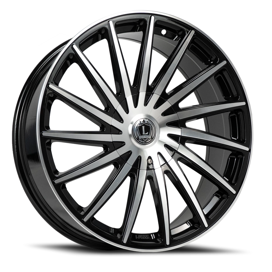 LUX40V 22X9 5127/139.7 +13 78.1 Gloss Black Machined Face
