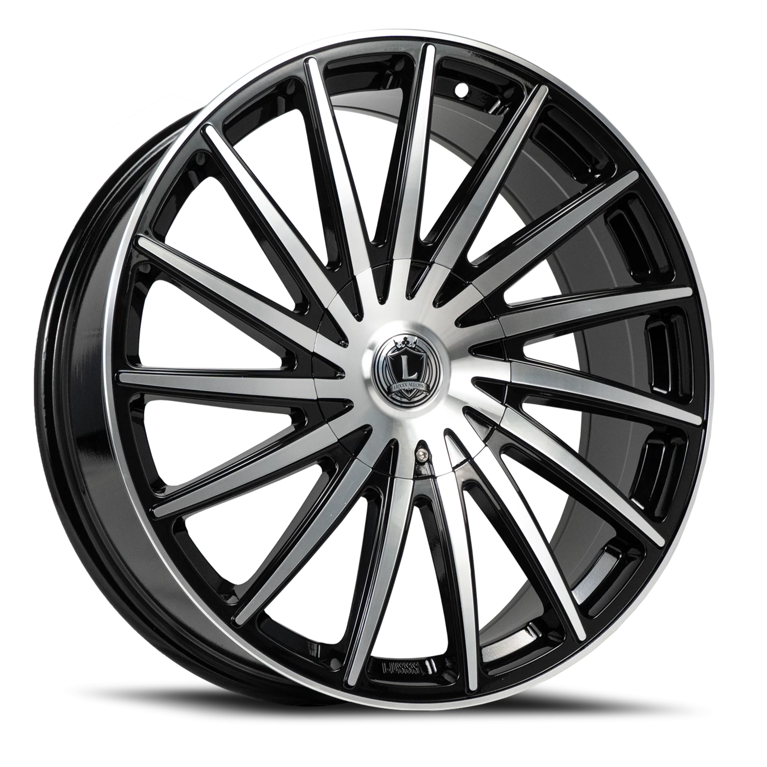 LUX40V 20X8.5 5115/120 +18 73.1 Gloss Black Machined Face