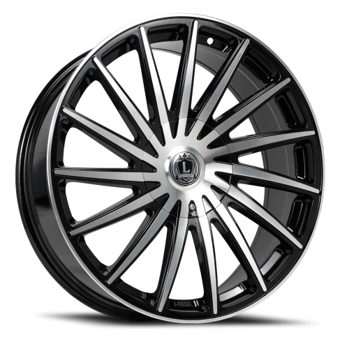 LUX40V 22X9 6135/139.7 +33 87.1 Gloss Black Machined Face