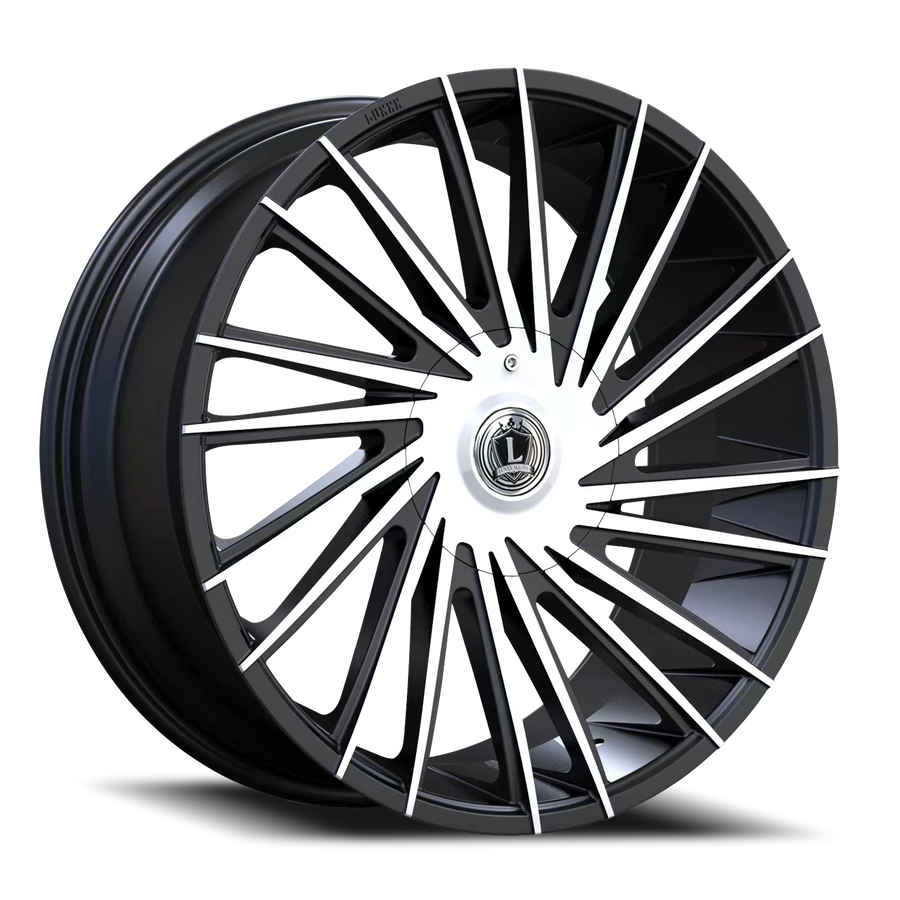LUX43 20X8.5 5114.3/120 +31 73.1 Gloss Black Machined Face