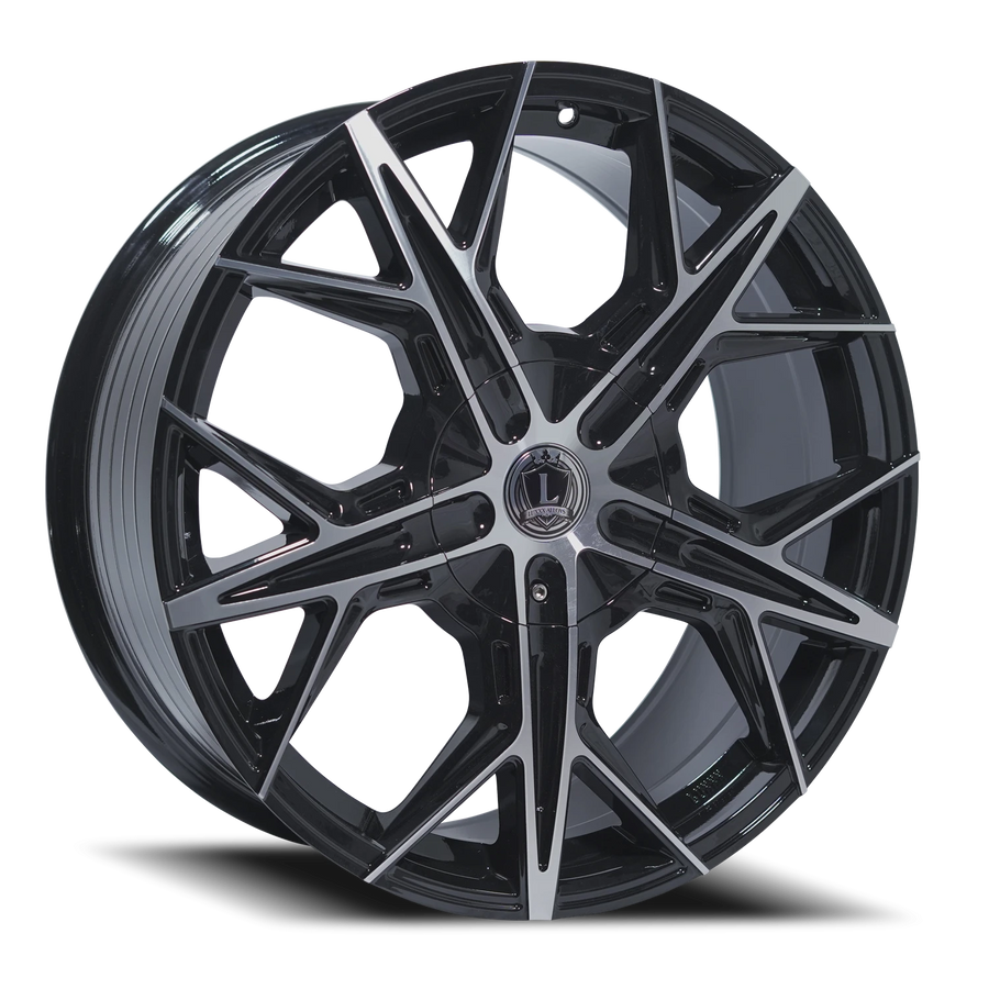 LUX44 20X8.5 5112/114.3 +31 73.1 Gloss Black Machined Face