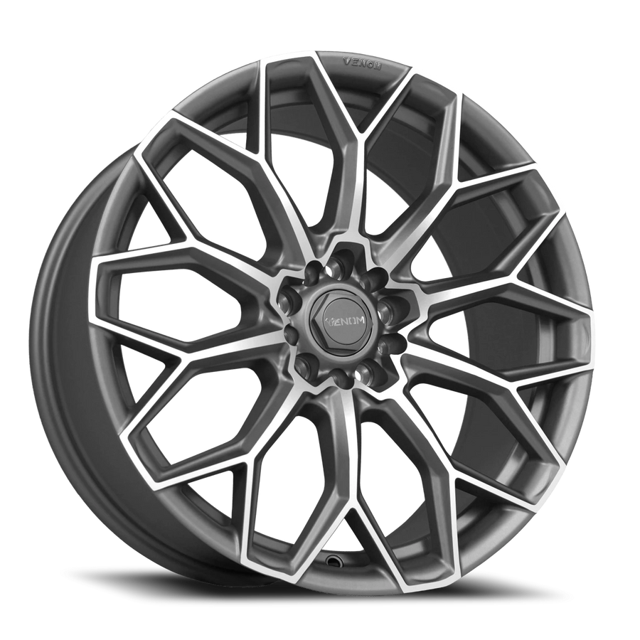 VENOM45 20X8.5 5112/114.3 +35 73.1 Matte Gunmetal Machined Face