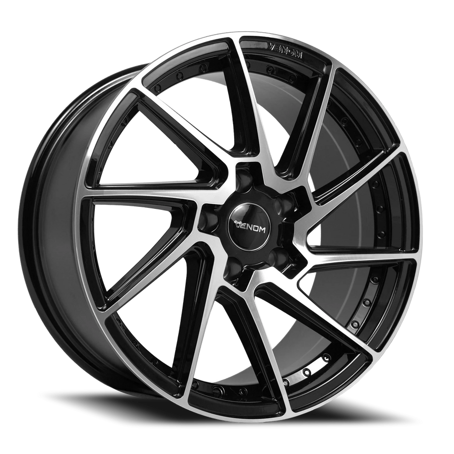 VENOM47 17X8 5114.3 +35 73.1 Gloss Black Machined Face