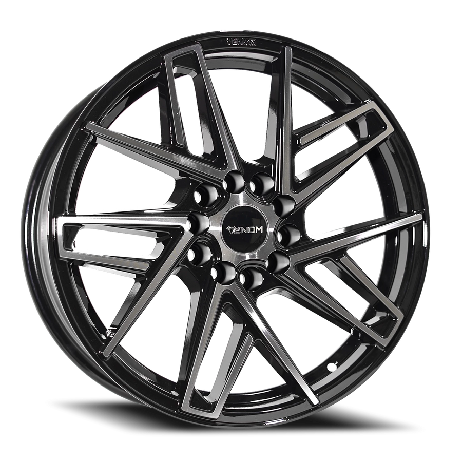 VENOM48 17X8 5112/114.3 +35 73.1 Gloss Black Machined Face
