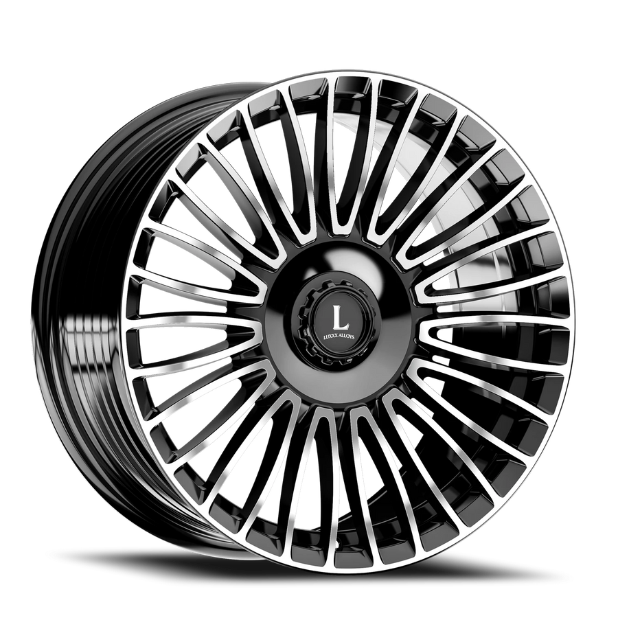 LUX49 20X8.5 5112/114.3 +35 73.1 Gloss Black Machined