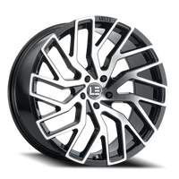 LUXLE5 22X9 5X120 +25 73.1 Gloss Black Machine Face