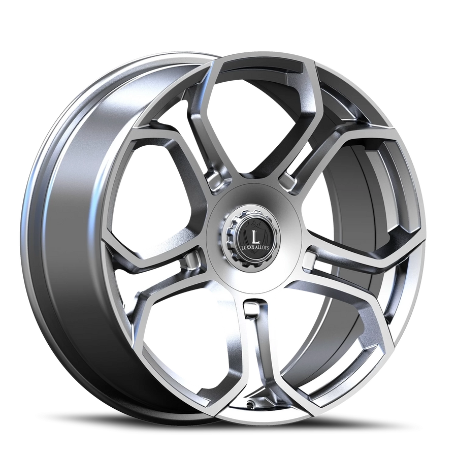 LUX50 22X9 5114.3/130 +30 74.1 Hyper Silver