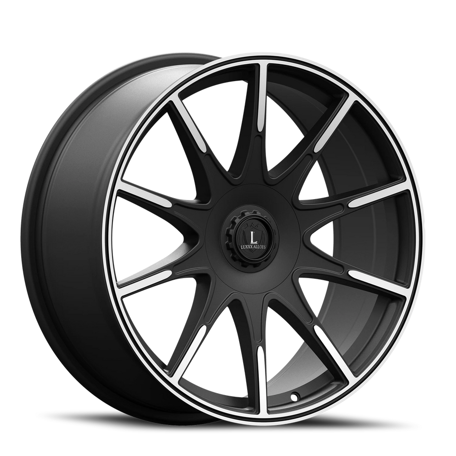 LUX51 22X9 5114.3/130 +30 74.1 Satin Black Machined Face