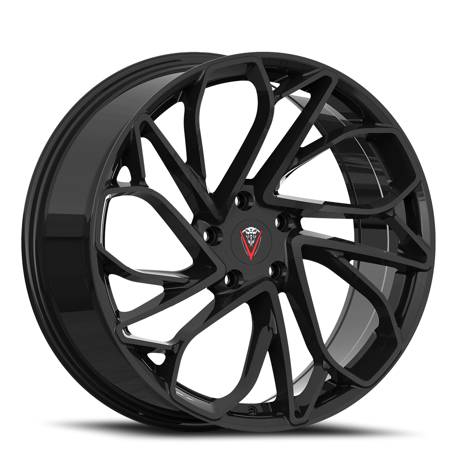 VENOM52 17X8 5X114.3 +35 73.1 All Gloss Black