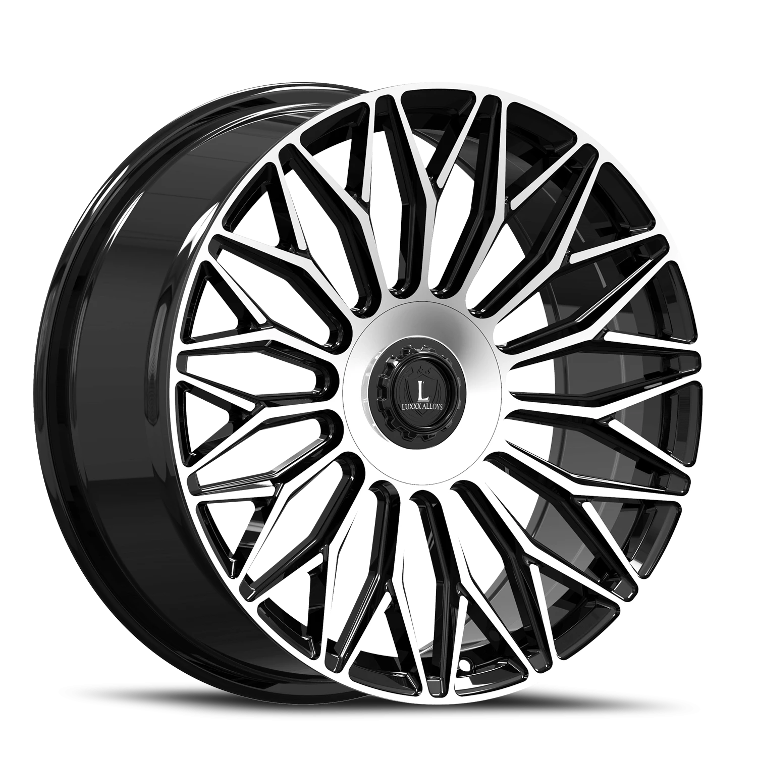 LUX53 20X8.5 5114.3/127 +35 73.1 Gloss Black Machined Face