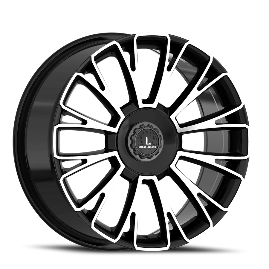 LUX54 26X10 6135/139.7 +35 87.1 Gloss Black Machined Face