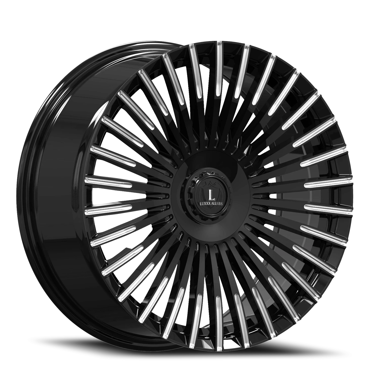 LUX56 18X8.5 5112/114.3 +35 73.1 Gloss Black Milled
