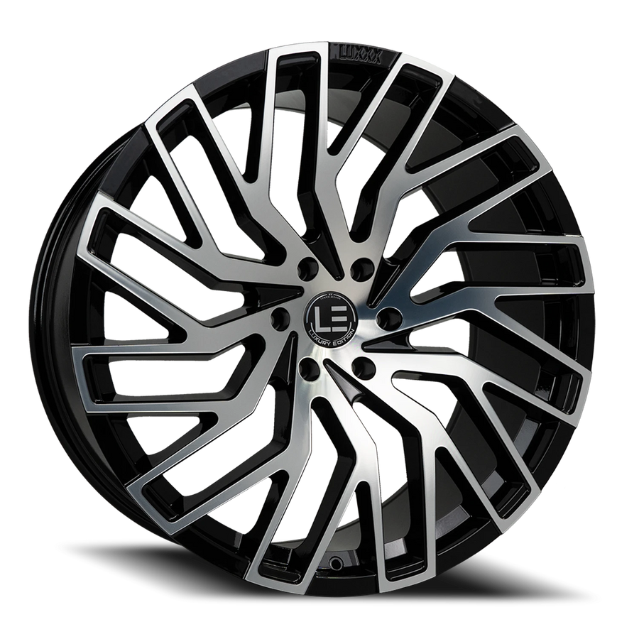 LUXLE6 26X10 6X139.7 +30 78.1 Gloss Black Machine Face
