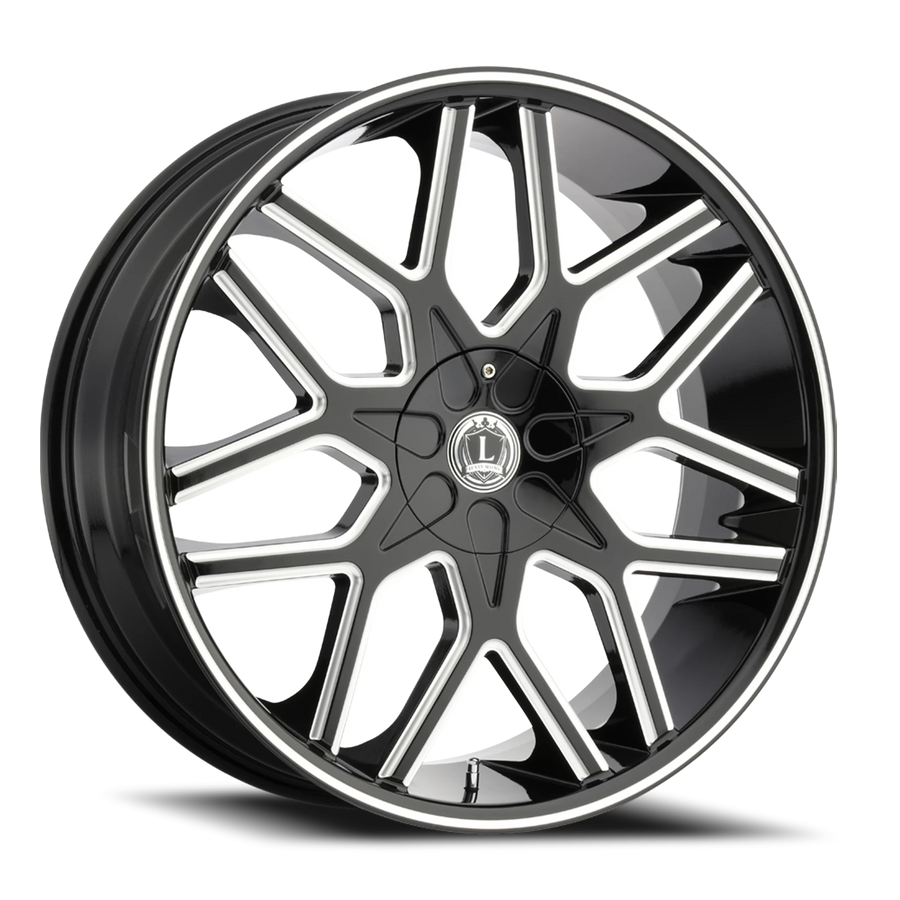 LUX7 26X10 6135/139.7 +30 87.1 Gloss Black Milled