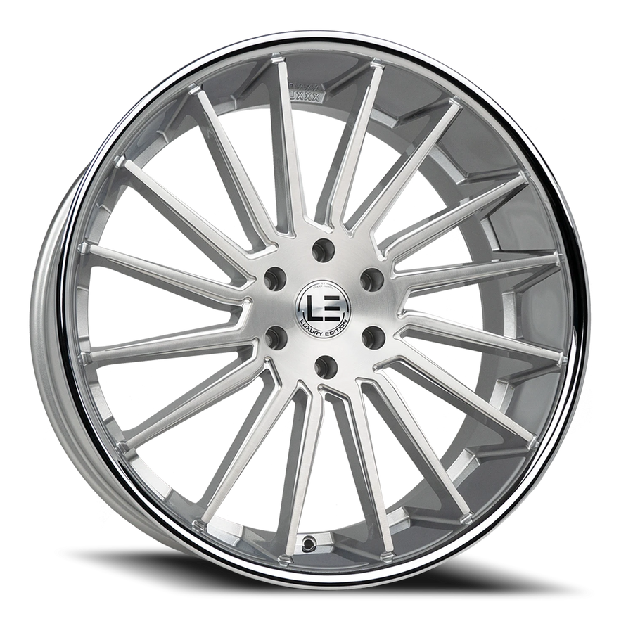 LUXLE9 SSL 22X9 5X112+31 66.6 Brushed Face Milled Stainless Steel Lip