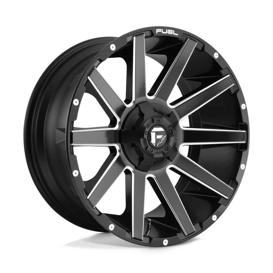 FUEL D616 20X9 6X135/5.5 MT-BLK-MIL 1MM