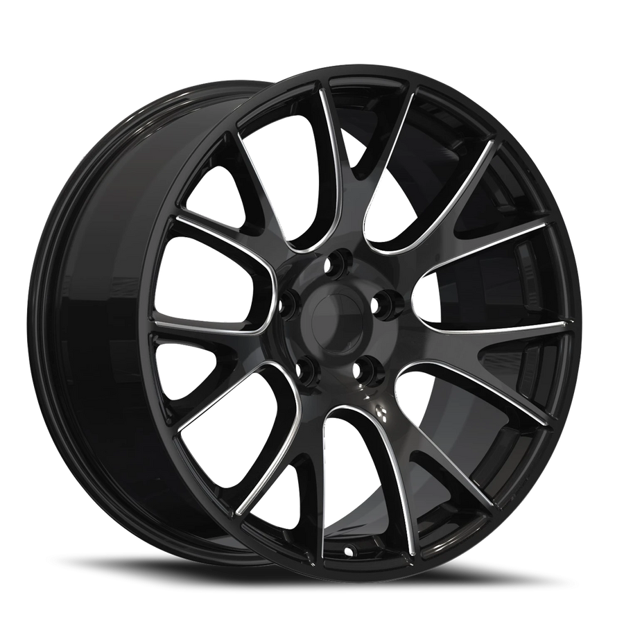 REP DG05 20X9.5 5X115 +18 71.6 Gloss Black Milled