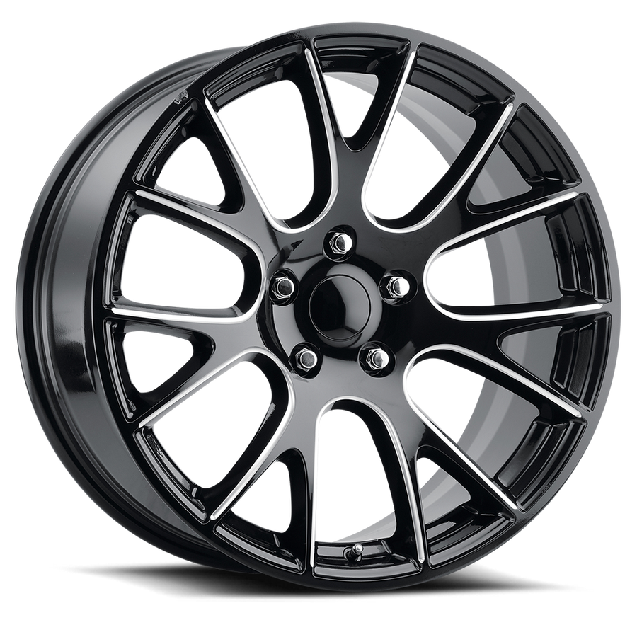 Replica DG05 20X9.5 5X115 +18 71.6 Gloss Black Milled